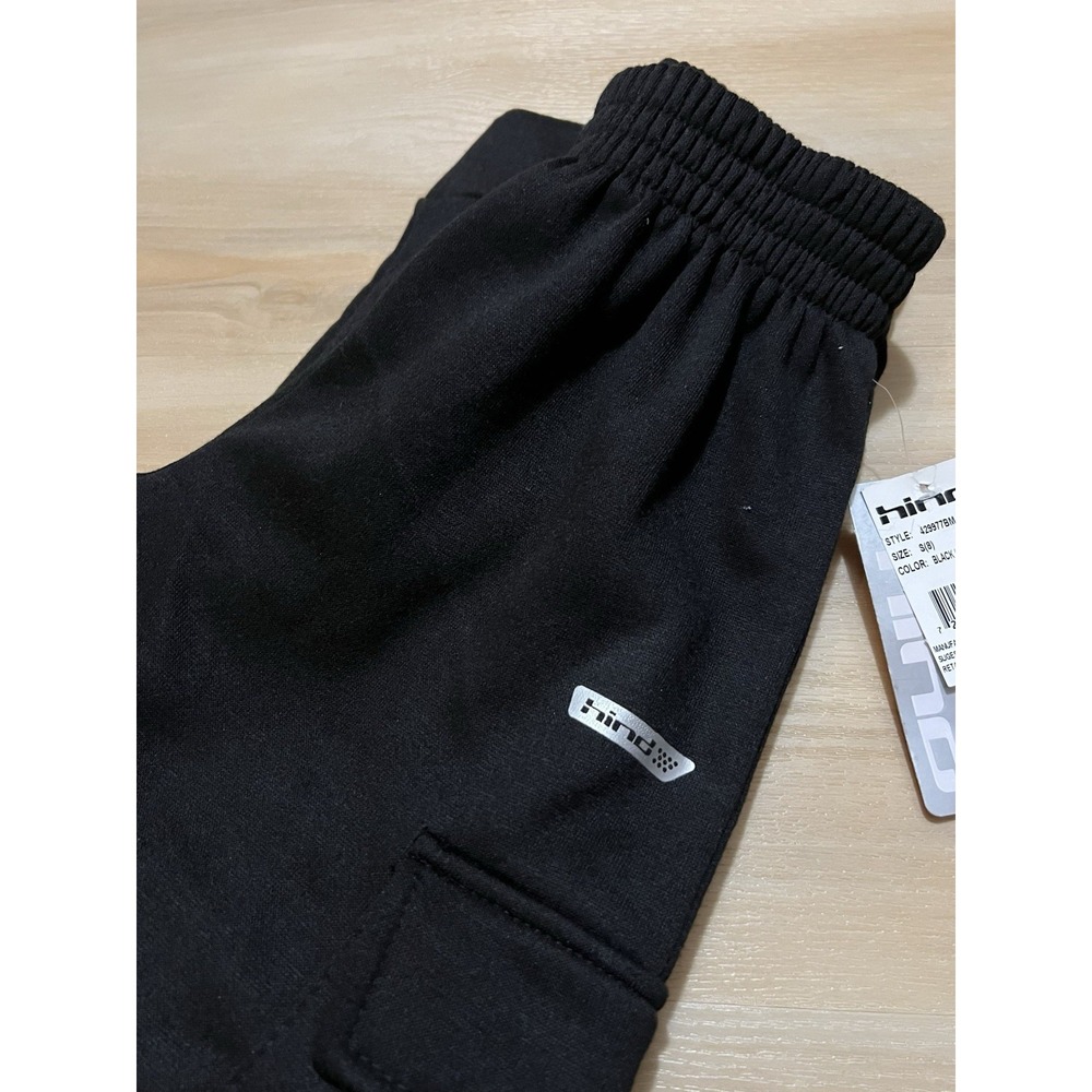 NWT Hind Sweatpants Youth Size Small 8‎ Black Cargo Pocket Joggers